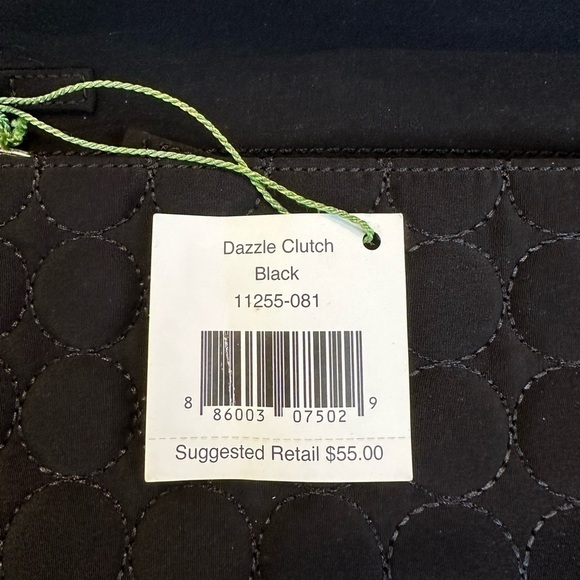 Vera Bradley Dazzle Clutch with Chain Strap in Classic Black - NWT - Picture 5 of 5